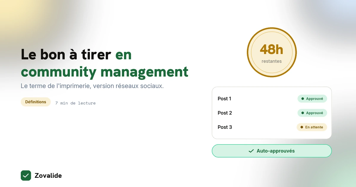 Bon à tirer en community management : c'est quoi exactement