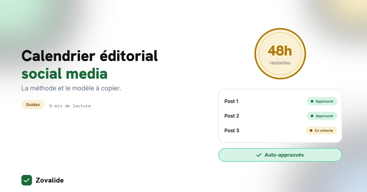 Calendrier éditorial social media : la méthode et le modèle à copier