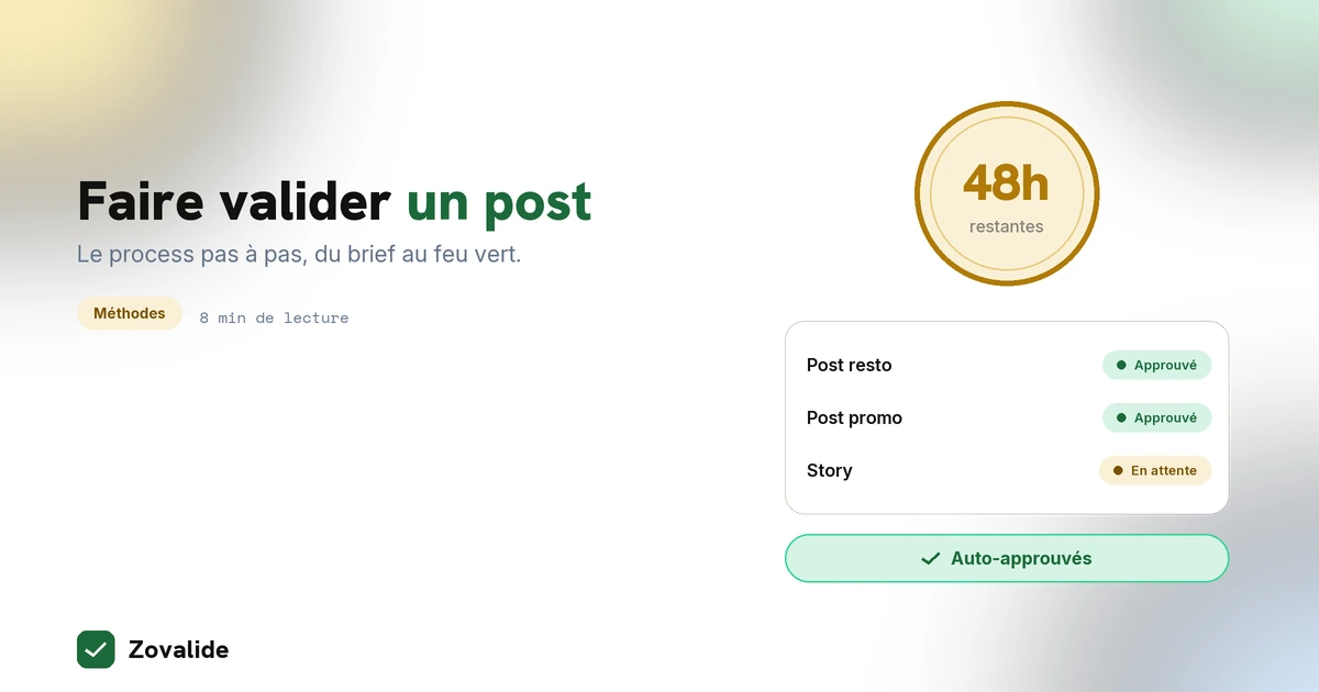 Comment faire valider un post par un client, le process pas à pas