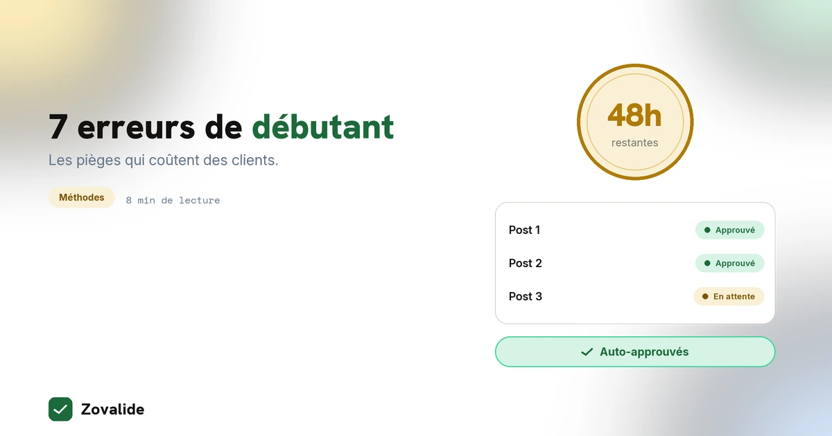 Community manager freelance : les 7 erreurs de débutant qui coûtent des clients