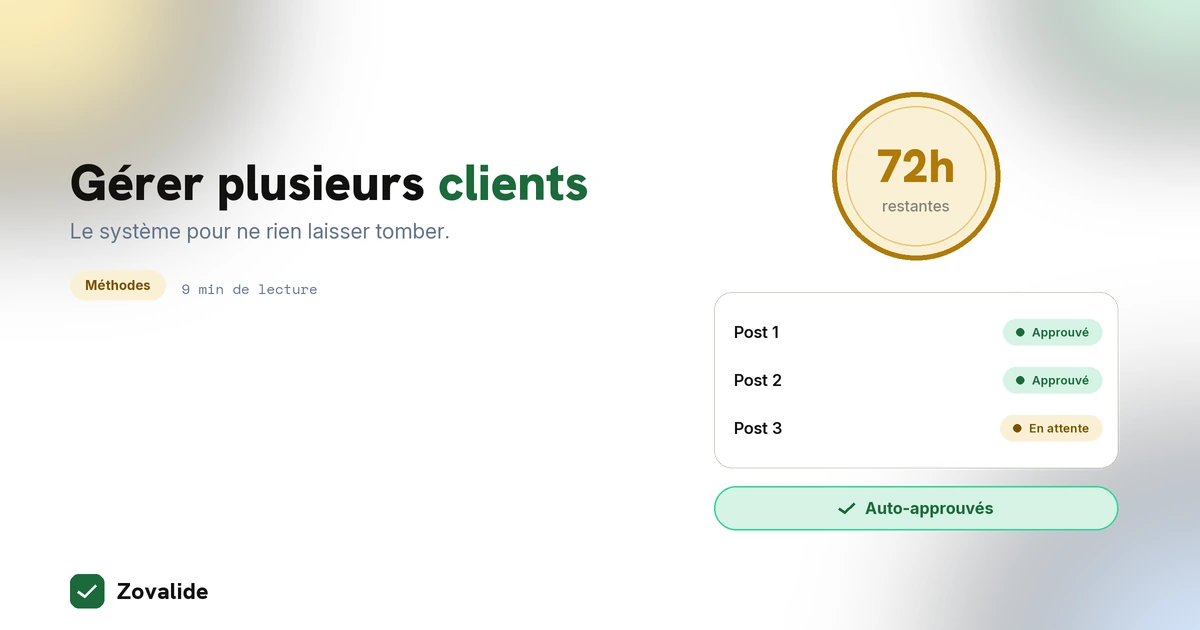 Gérer plusieurs clients social media en parallèle sans rien laisser tomber