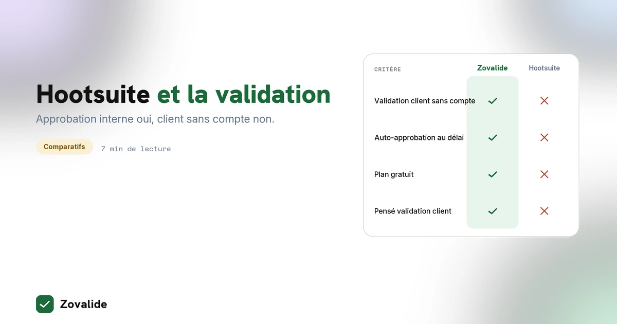 Hootsuite permet-il la validation client ? Réponse nette en 2026