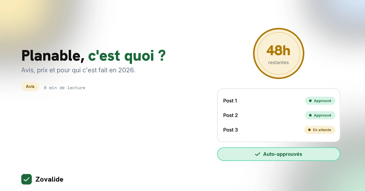 Planable, c'est quoi ? Avis, prix et pour qui en 2026