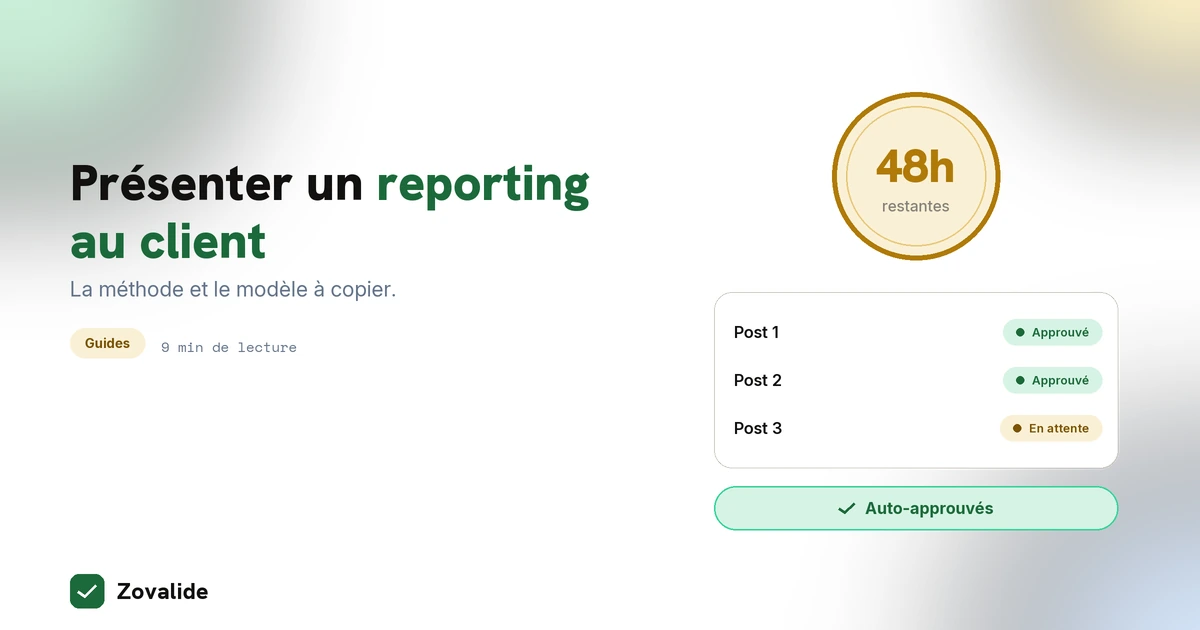 Comment présenter un reporting social media au client : la méthode et le modèle