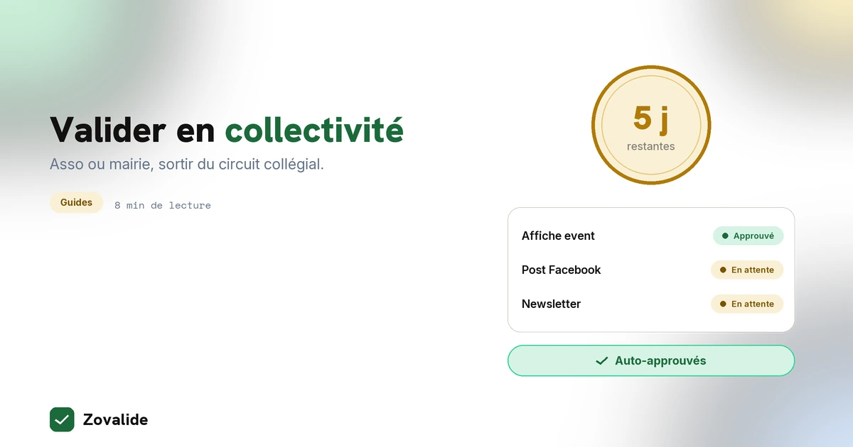 Validation de contenu pour association ou collectivité : sortir du circuit collégial sans fin