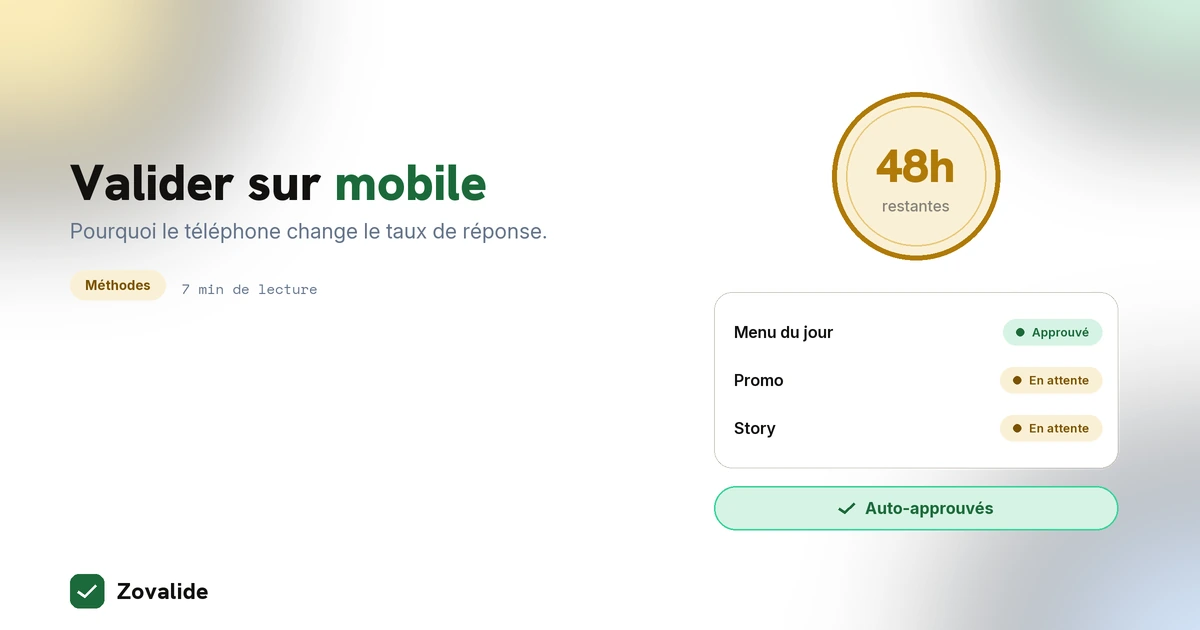 Valider du contenu sur mobile côté client : pourquoi ça change le taux de réponse
